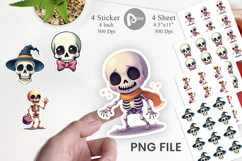 Skeleton Skulls Sticker Product Image 1
