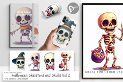 Digital Paper Skeleton Skulls Product Image 1