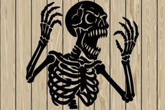 Halloween skelton stencil silhouette SVG Product Image 1