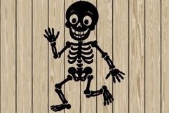 Halloween skelton stencil silhouette SVG Product Image 1