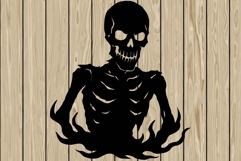 Halloween skelton stencil silhouette SVG Product Image 1