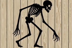 Halloween skelton stencil silhouette SVG Product Image 1