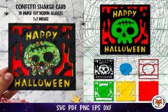 Halloween Card Confetti Shaker SVG | 3D Halloween Paper Cut Product Image 15