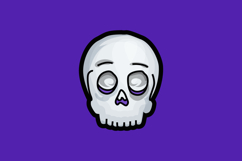 Halloween skull head illustration clip art design vector Product Image 2