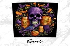 Halloween Skull Tumbler Sublimation Wrap Product Image 2