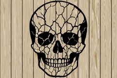 Halloween skull stencil silhouette SVG Product Image 1