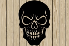 Halloween skull stencil silhouette SVG Product Image 1