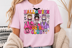 Halloween Social Club Sublimation PNG, Skeleton Girls Product Image 3
