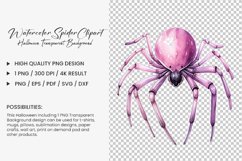 watercolor halloween spider sublimation design
