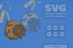Halloween Spider Web Keychain SVG Product Image 4