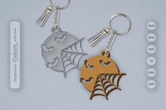 Halloween Spider Web Keychain SVG Product Image 2