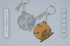Halloween Spider Web Keychain SVG Product Image 1