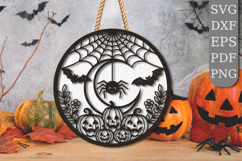 Halloween Spider Web Wall Decor Laser Cut SVG Product Image 1
