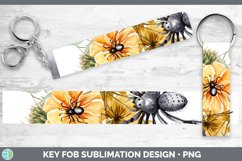GorgeousHalloween Spiderweb Flowers Key Fob design.
