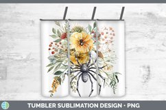 GorgeousHalloween Spiderweb Flowers Tumbler design.