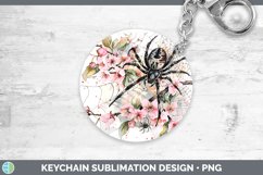 GorgeousHalloween Spiderweb Flowers Keychain design.