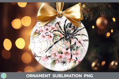 GorgeousHalloween Spiderweb Flowers Ornament design.