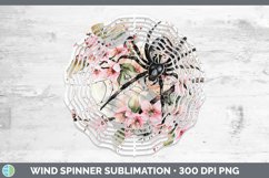 GorgeousHalloween Spiderweb Flowers Wind Spinner design.