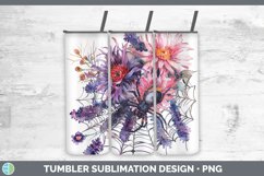 GorgeousHalloween Spiderweb Flowers Tumbler design.