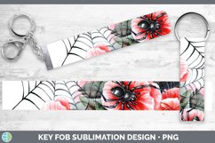 GorgeousHalloween Spiderweb Flowers Key Fob design.