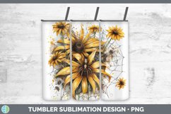 GorgeousHalloween Spiderweb Flowers Tumbler design.