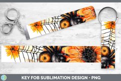 GorgeousHalloween Spiderweb Flowers Key Fob design.