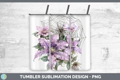 GorgeousHalloween Spiderweb Flowers Tumbler design.