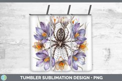GorgeousHalloween Spiderweb Flowers Tumbler design.