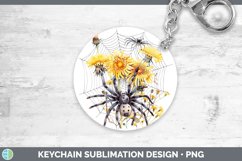 GorgeousHalloween Spiderweb Flowers Keychain design.