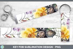 GorgeousHalloween Spiderweb Flowers Key Fob design.