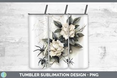 GorgeousHalloween Spiderweb Flowers Tumbler design.