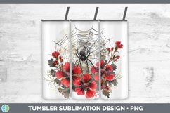 GorgeousHalloween Spiderweb Flowers Tumbler design.