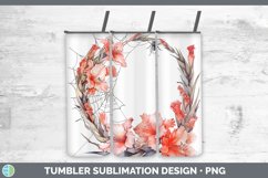 GorgeousHalloween Spiderweb Flowers Tumbler design.