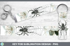 GorgeousHalloween Spiderweb Flowers Key Fob design.