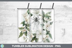 GorgeousHalloween Spiderweb Flowers Tumbler design.