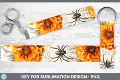 GorgeousHalloween Spiderweb Flowers Key Fob design.