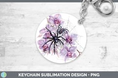 GorgeousHalloween Spiderweb Flowers Keychain design.