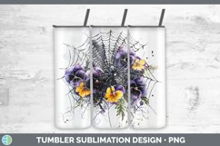 GorgeousHalloween Spiderweb Flowers Tumbler design.