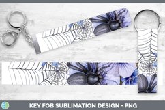GorgeousHalloween Spiderweb Flowers Key Fob design.