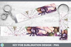 GorgeousHalloween Spiderweb Flowers Key Fob design.
