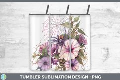 GorgeousHalloween Spiderweb Flowers Tumbler design.