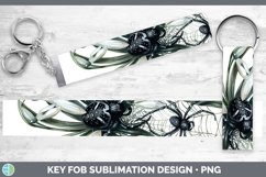 GorgeousHalloween Spiderweb Flowers Key Fob design.