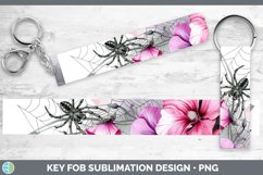 GorgeousHalloween Spiderweb Flowers Key Fob design.