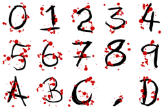 Halloween Splatter Lettering Font Horror Blood ABC SVG PNG Product Image 2