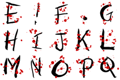 Halloween Splatter Lettering Font Horror Blood ABC SVG PNG Product Image 3