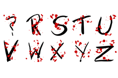 Halloween Splatter Lettering Font Horror Blood ABC SVG PNG Product Image 4