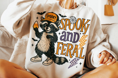 Spooky And Feral Raccoon PNG, Halloween PNG, Funny Halloween Product Image 3