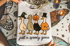 Just a Spooky Goose PNG, Spooky Season, Halloween Goose PNG Product Image 4