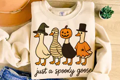 Just a Spooky Goose PNG, Spooky Season, Halloween Goose PNG Product Image 1