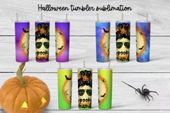 Halloween tumbler sublimation | Spooky mama PNG Product Image 1